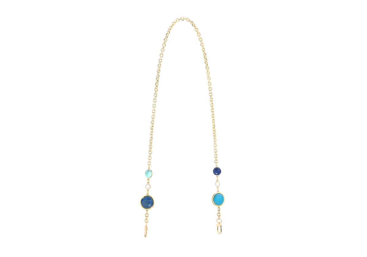 Poppy Basket Semi-Precious Stones Champagne