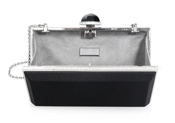 Skylar Satin Black - Judith Leiber