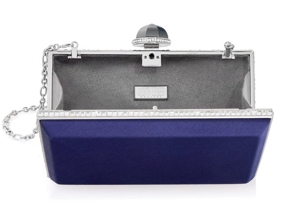 Skylar Satin Navy - Judith Leiber