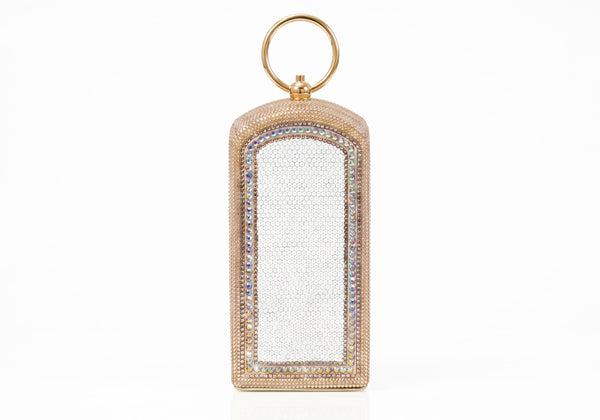Exclusive Rectangle Dome clutch, customized with her children’s artwork