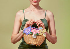 Dorothy Basket Flower Bouquet Natural