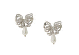Bow Pearl Drop Earrings