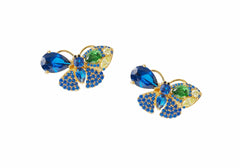 Butterfly Stud Earrings Blue