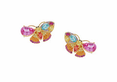 Butterfly Stud Earrings Multicolor