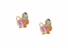 Butterfly Stud Earrings Multicolor