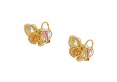 Butterfly Stud Earrings Multicolor