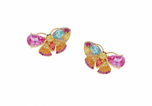 Butterfly Stud Earrings Multicolor-1