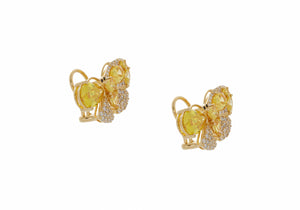 Butterfly Stud Earrings Yellow-2