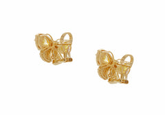 Butterfly Stud Earrings Yellow