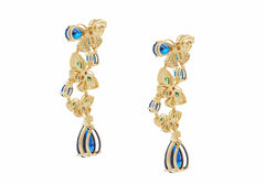 Butterfly Chandelier Earrings Blue