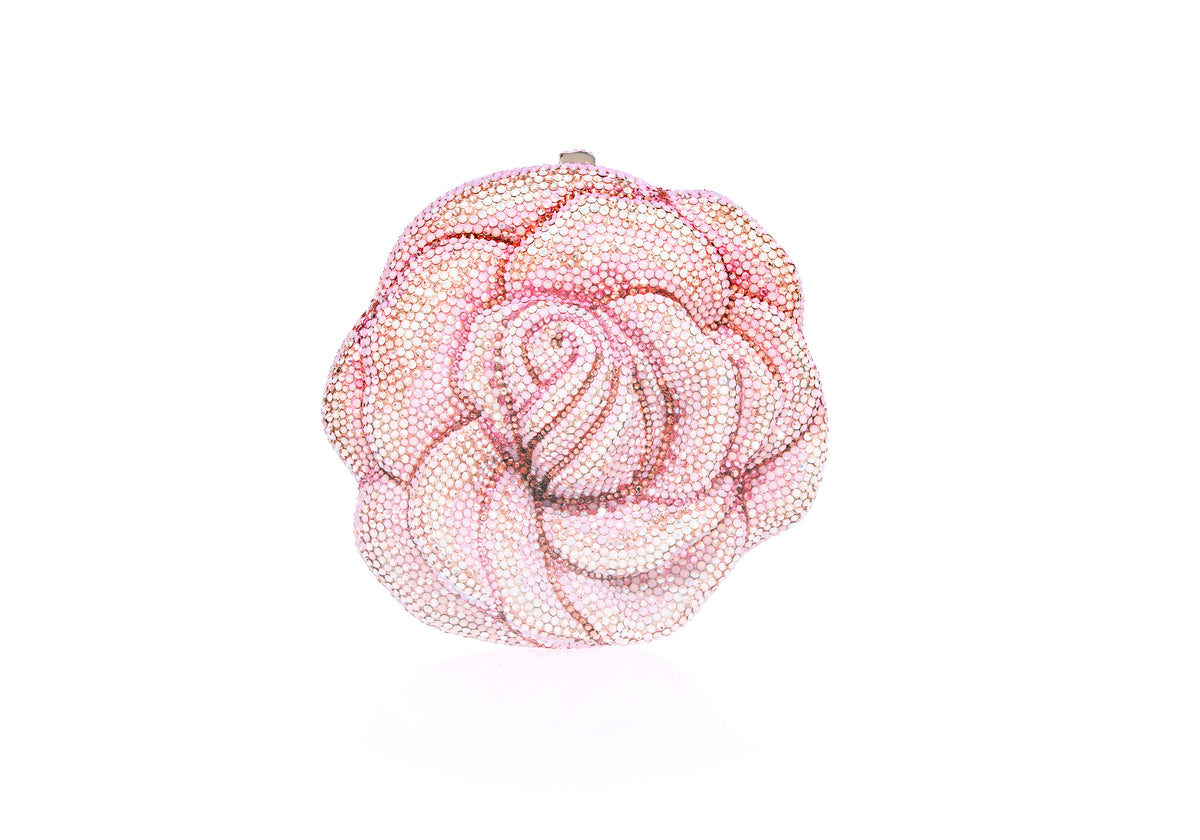 Rose English crystal clutch lifestyle view