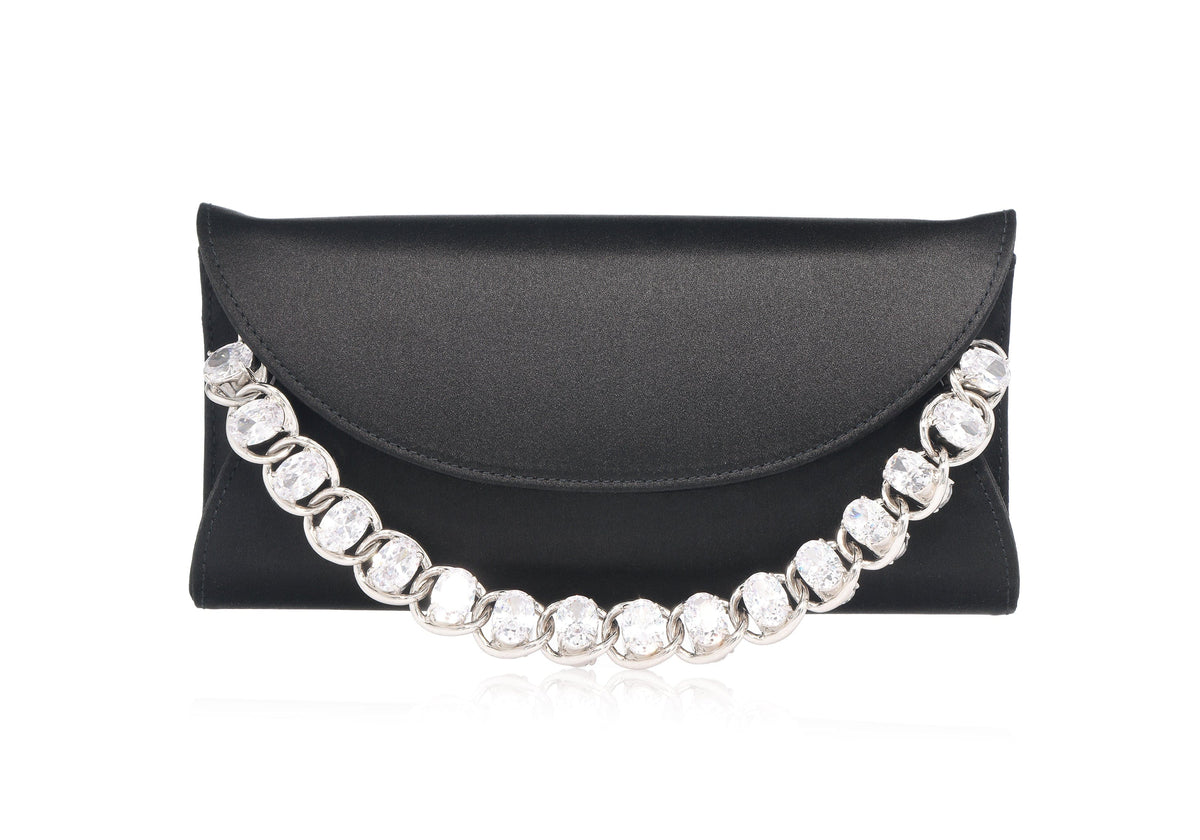 Envelope Taylor Satin Black Silver