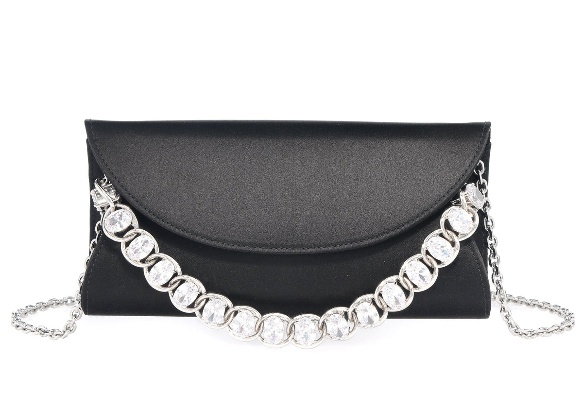 Envelope Taylor Satin Black Silver