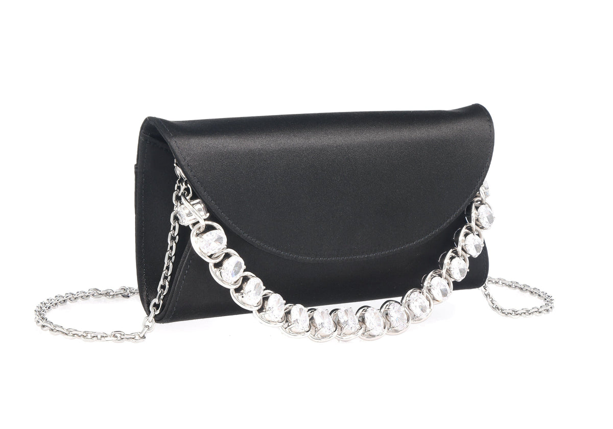 Envelope Taylor Satin Black Silver