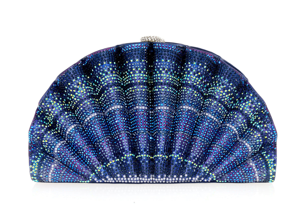 Origami Fan Scallop Blue