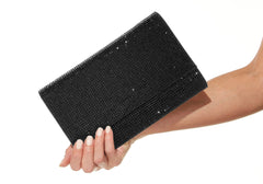 Fizzoni Black Envelope Clutch Bag