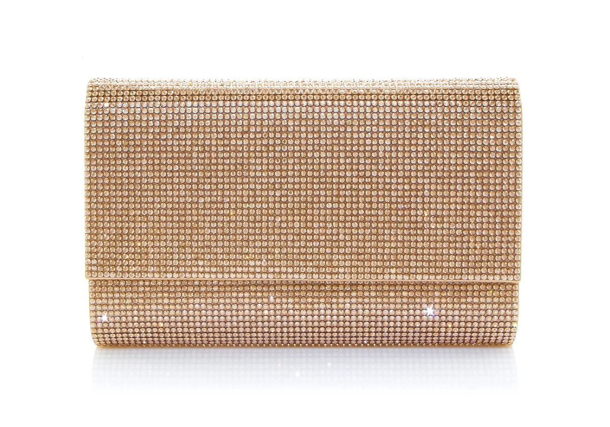 Fizzoni Champagne prosecco crystal clutch alternate front view