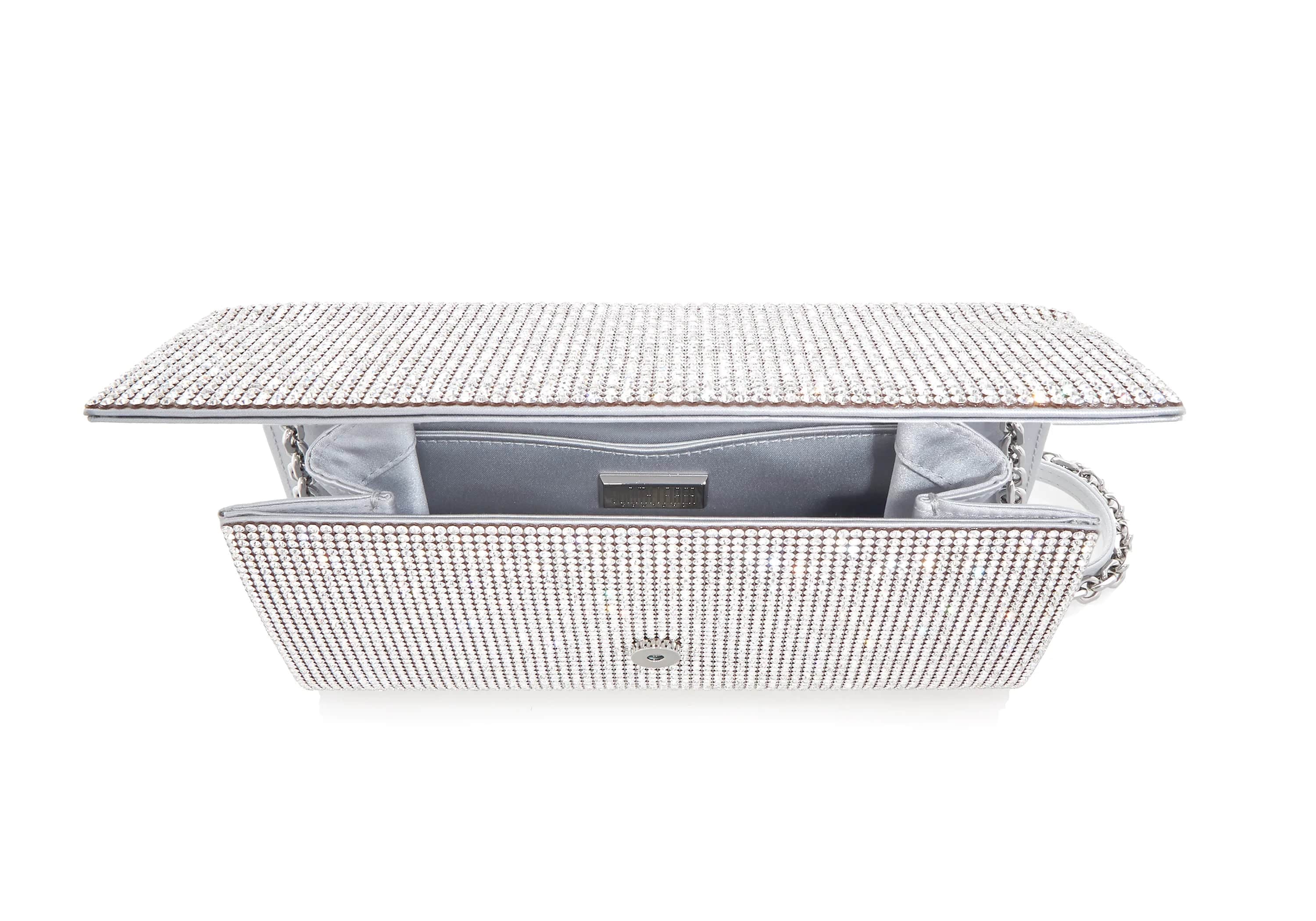 Judith Leiber Silver Envelope Fizzoni Crystal Clutch Judith Leiber Silver Envelope Fizzoni Crystal Clutch