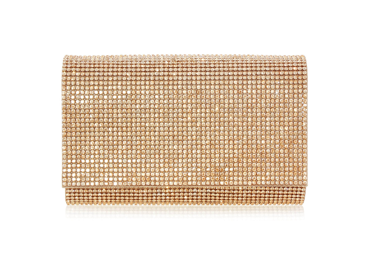 Fizzy Champagne prosecco crystal clutch front view
