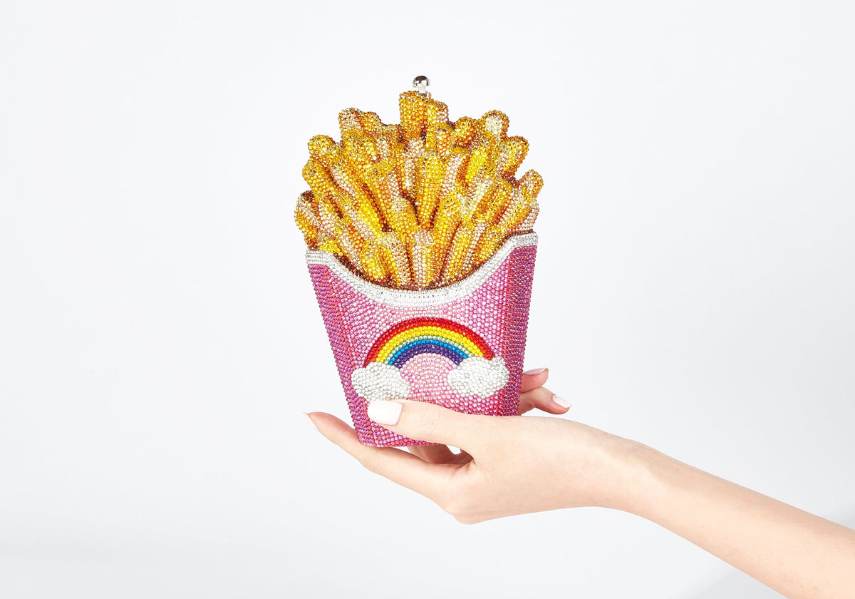 Designer Judith Leiber French Fries Rainbow Bag