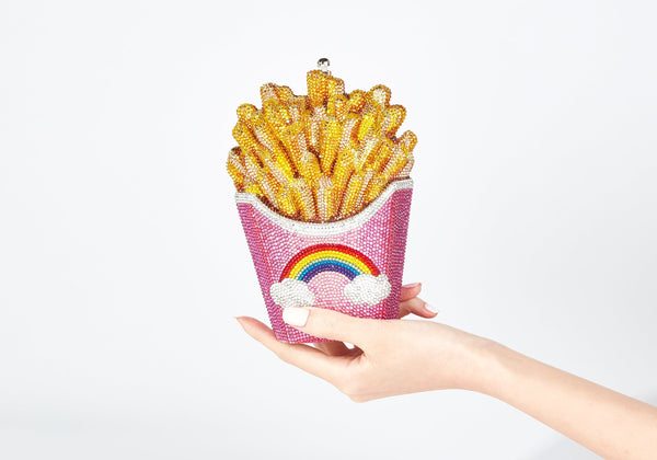 French Fries Pink Cocktail Prom Birthday Dinner Gift Clutch Women