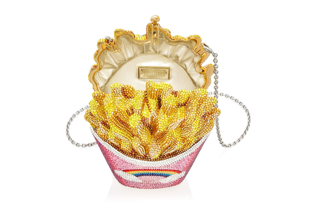 Designer Judith Leiber French Fries Rainbow Bag