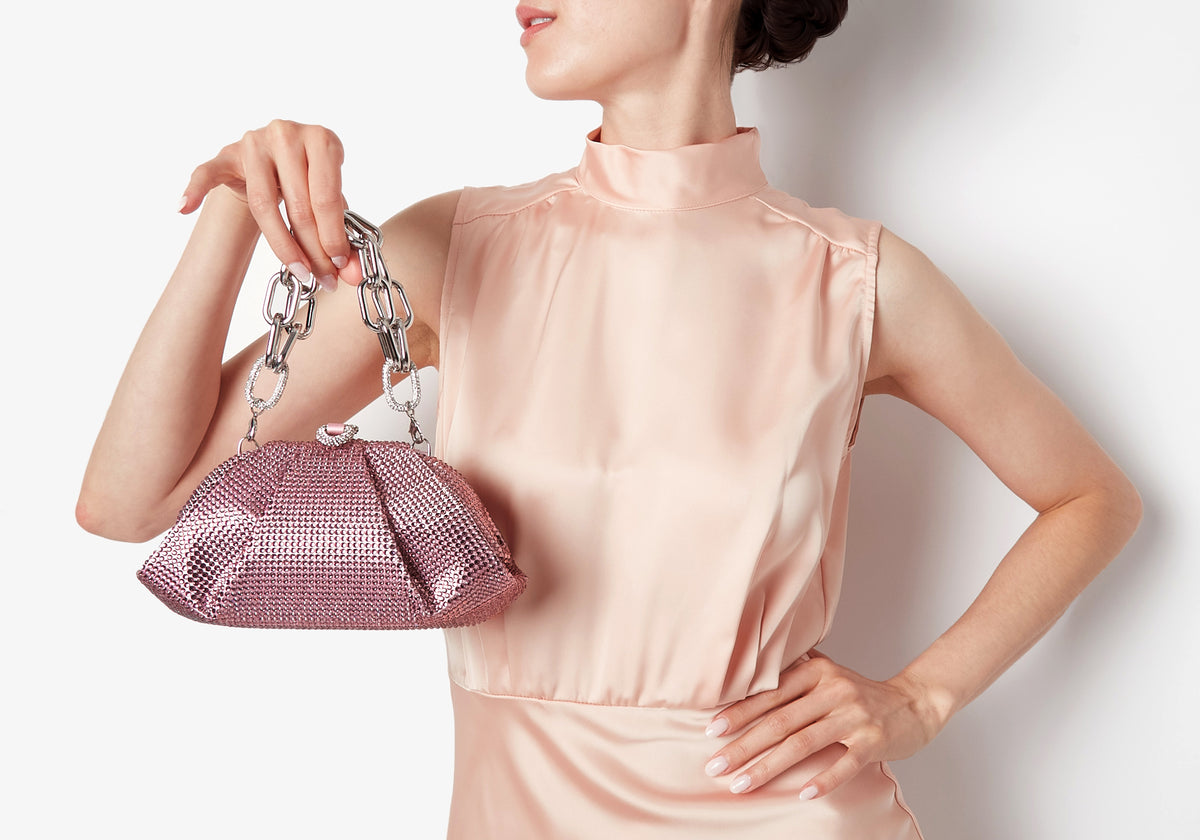 Judith Leiber Gemma Crystal Light Amethyst Bag