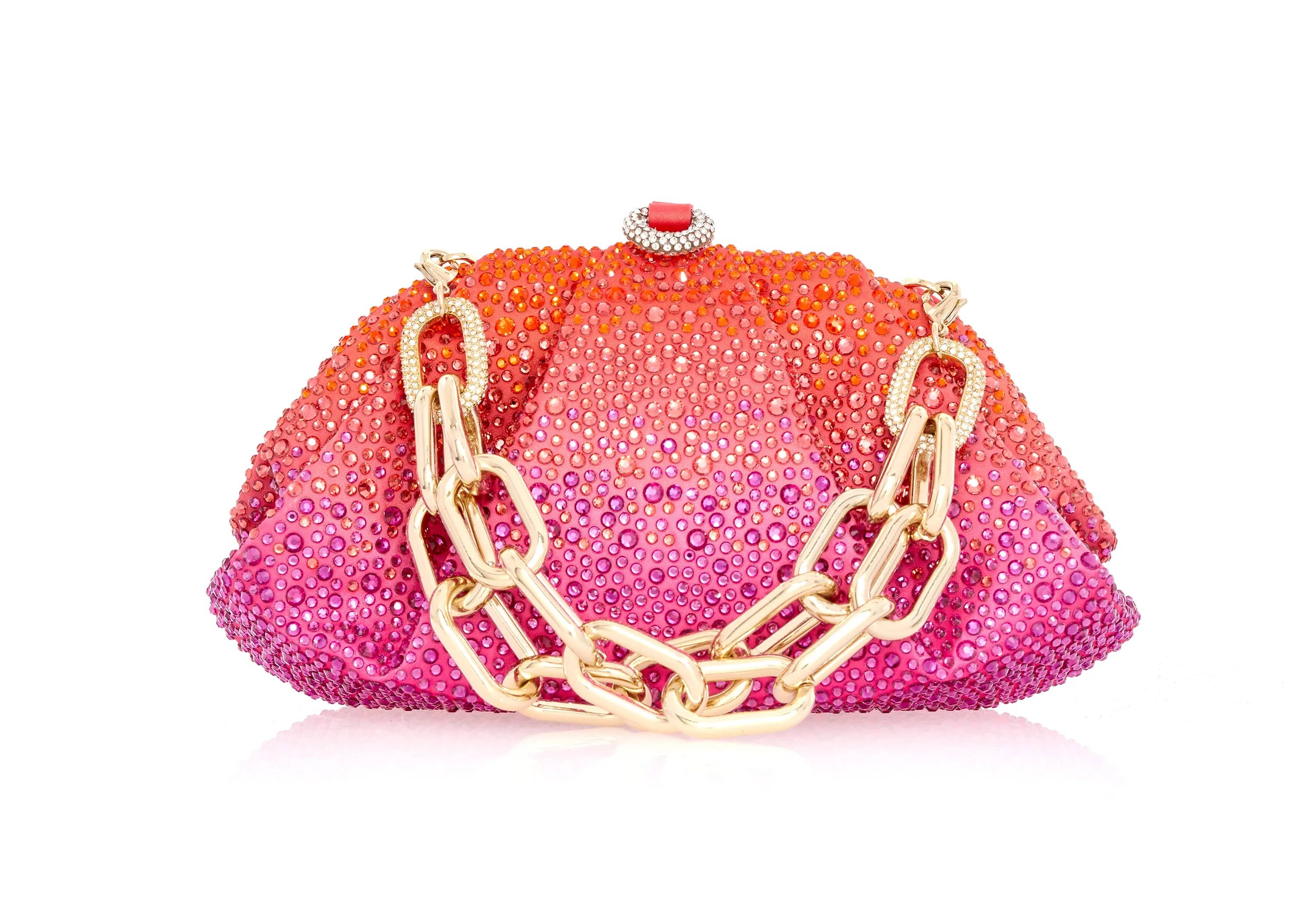 Gemma Crystal Caviar Gradient Flame - Judith Leiber Gemma Crystal Caviar Gradient Flame - Judith Leiber