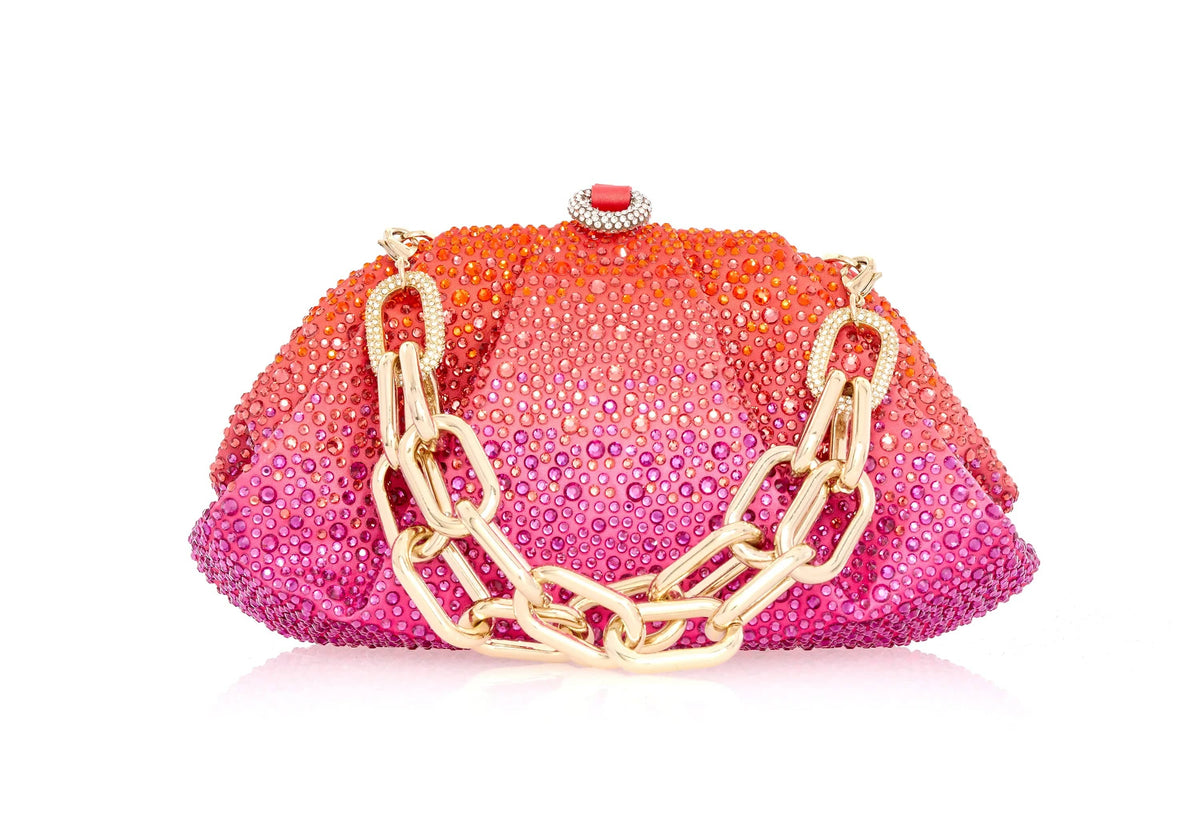 Gemma Crystal Caviar Gradient Flame - Judith Leiber Gemma Crystal Caviar Gradient Flame - Judith Leiber