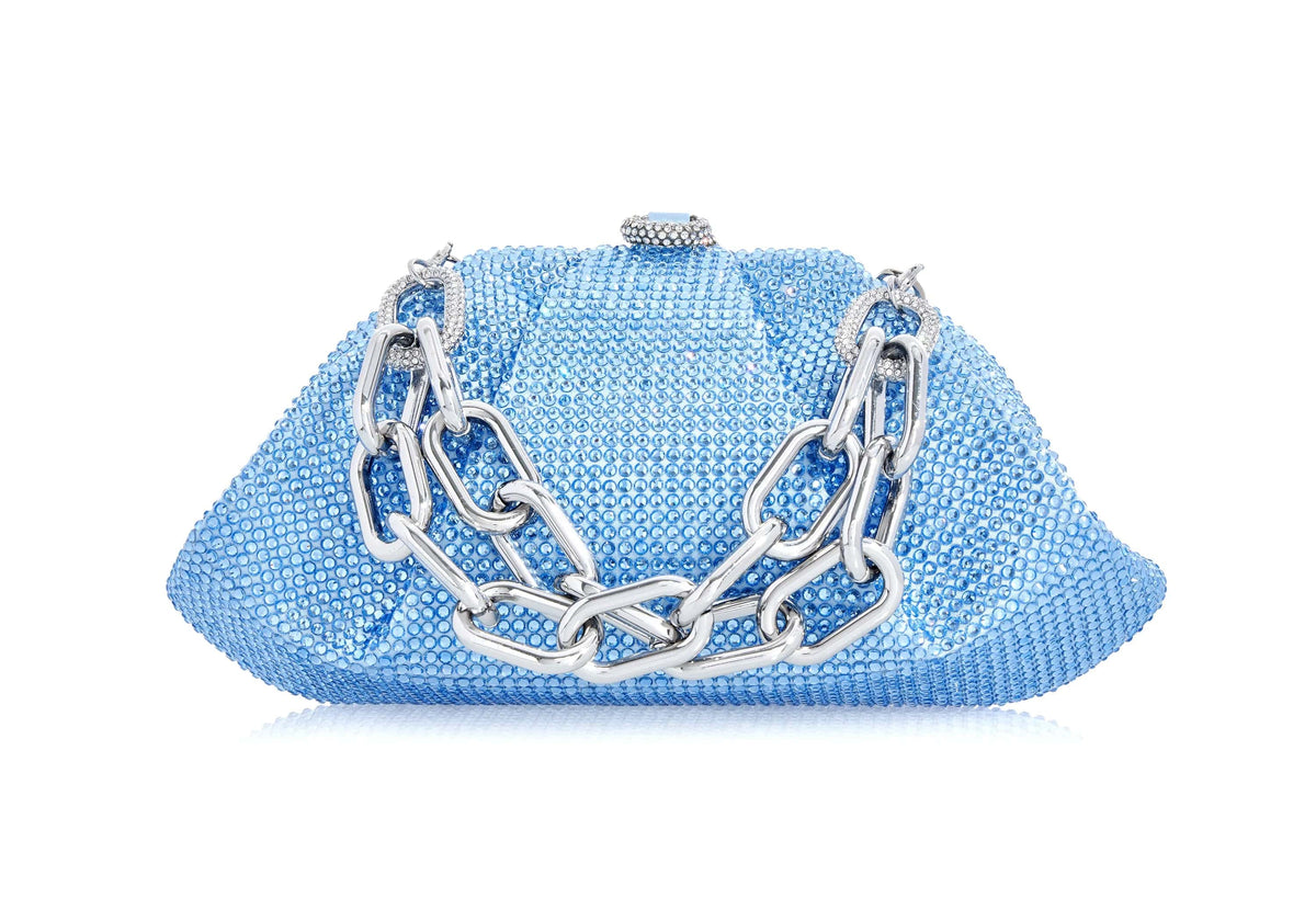 Gemma Crystal Blue sapphire top handle front view