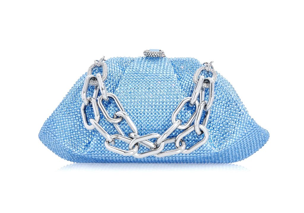 Judith Leiber Gemma Blue Crystal Clutch