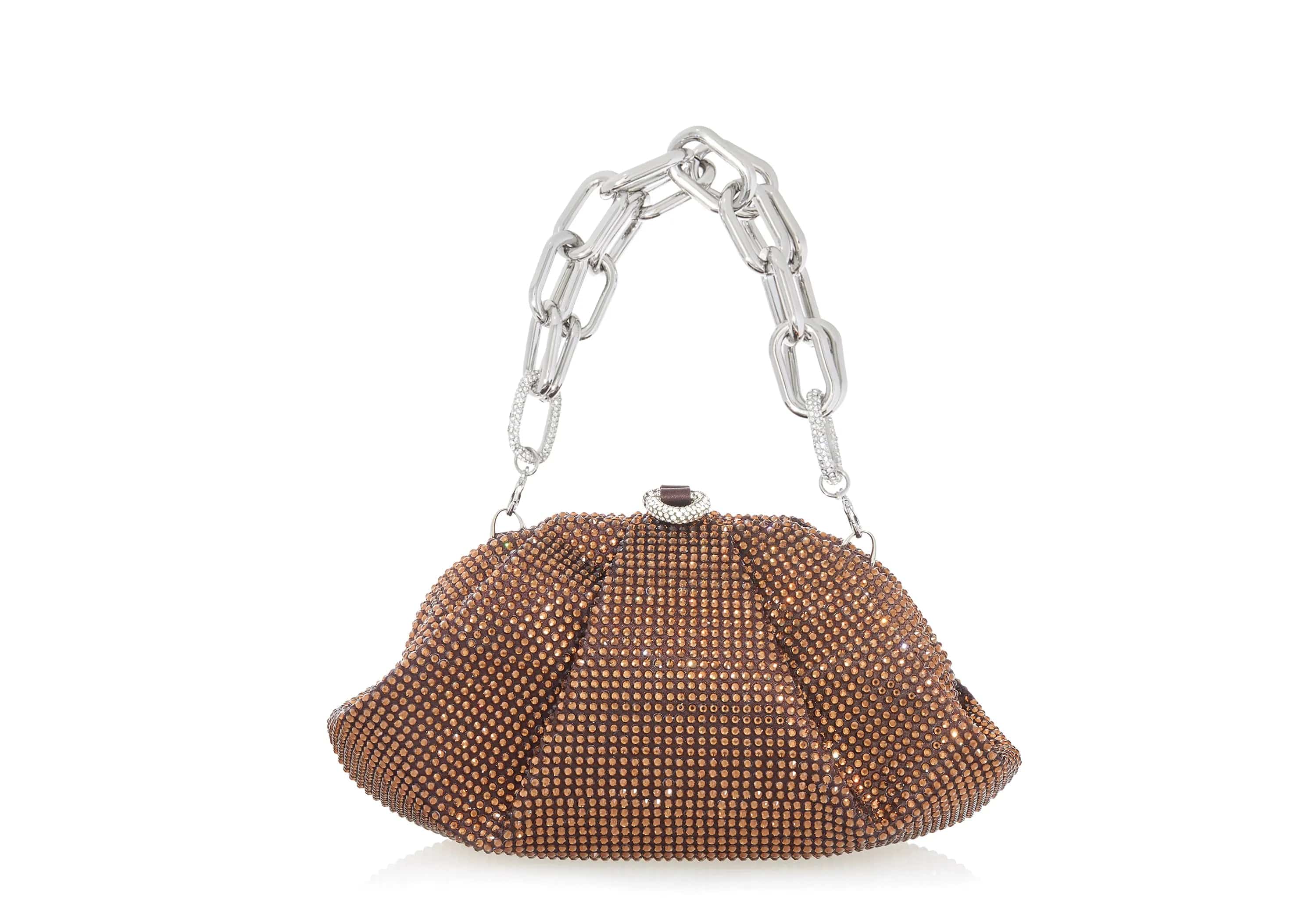 Gemma Crystal Chocolate Brown Clutch Bag | Judith Leiber Gemma Crystal Chocolate Brown Clutch Bag | Judith Leiber