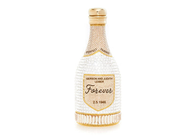 Bespoke Champagne Bottle Forever crystal clutch product render view