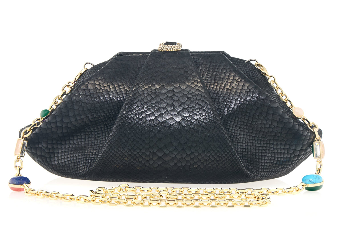 Grande Gemma Embossed Clutch