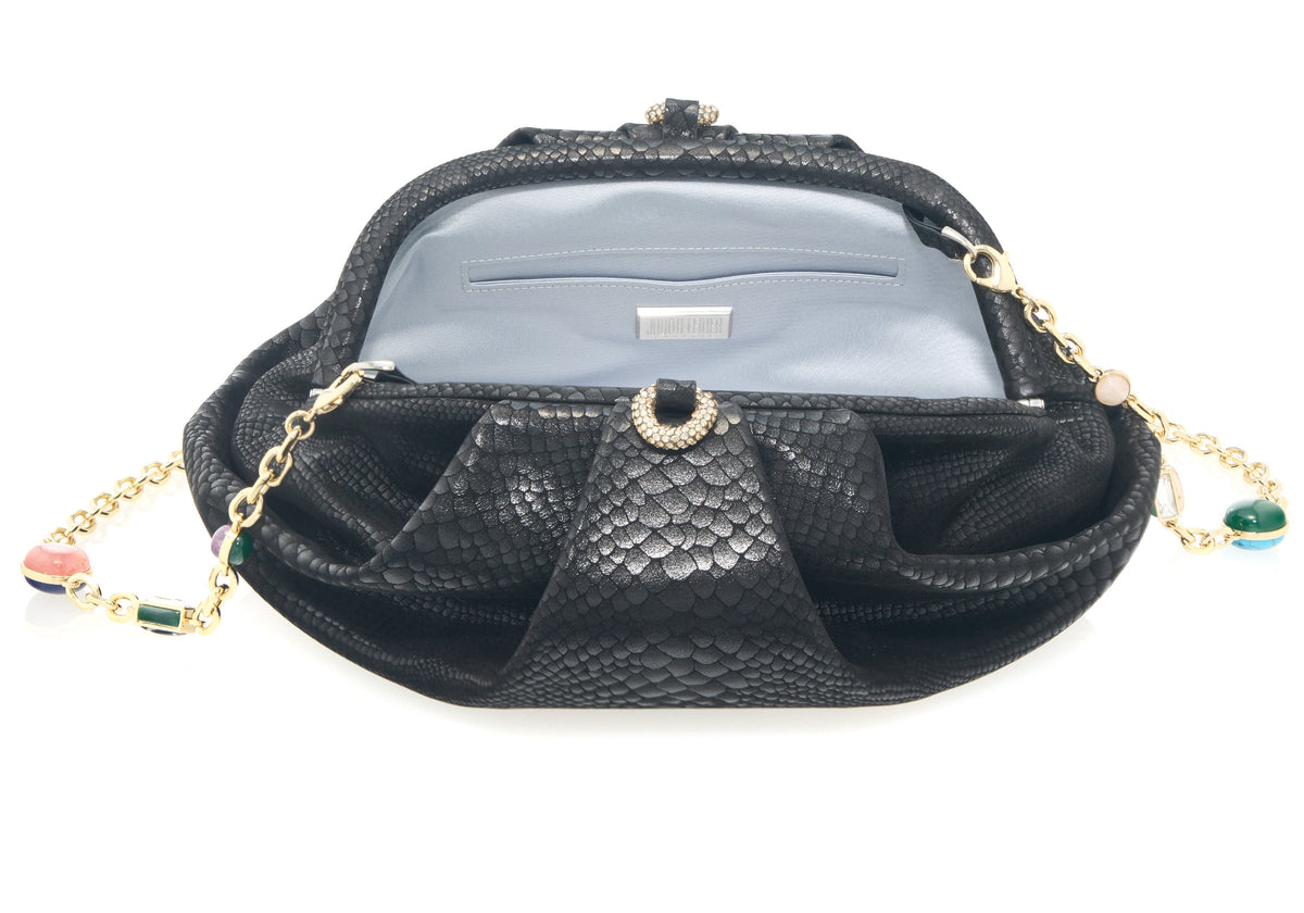 Grande Gemma Embossed Clutch