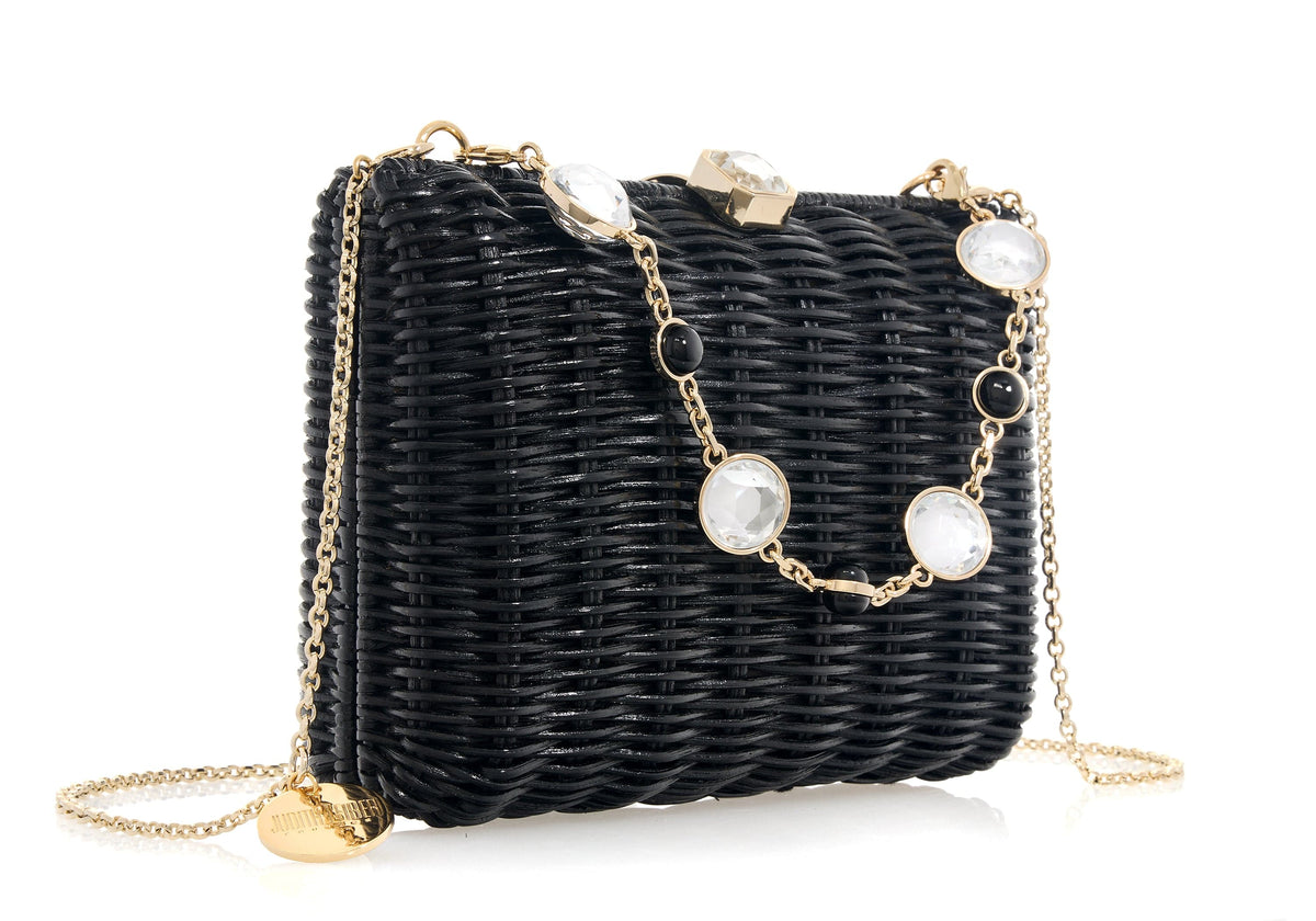 Hailey Wicker Basket Natural Stone Black