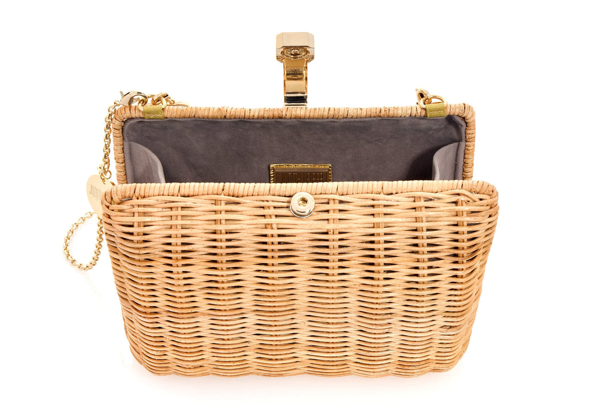 Wicker box bag sale