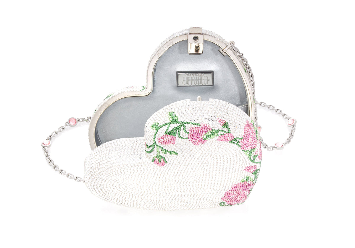 Heart Rose Vine Silver