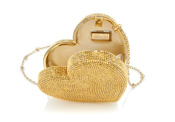Judith Leiber Gold Heart Clutch