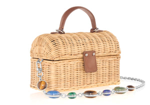 Isla Wicker Basket Semi-Precious Stones Natural-2