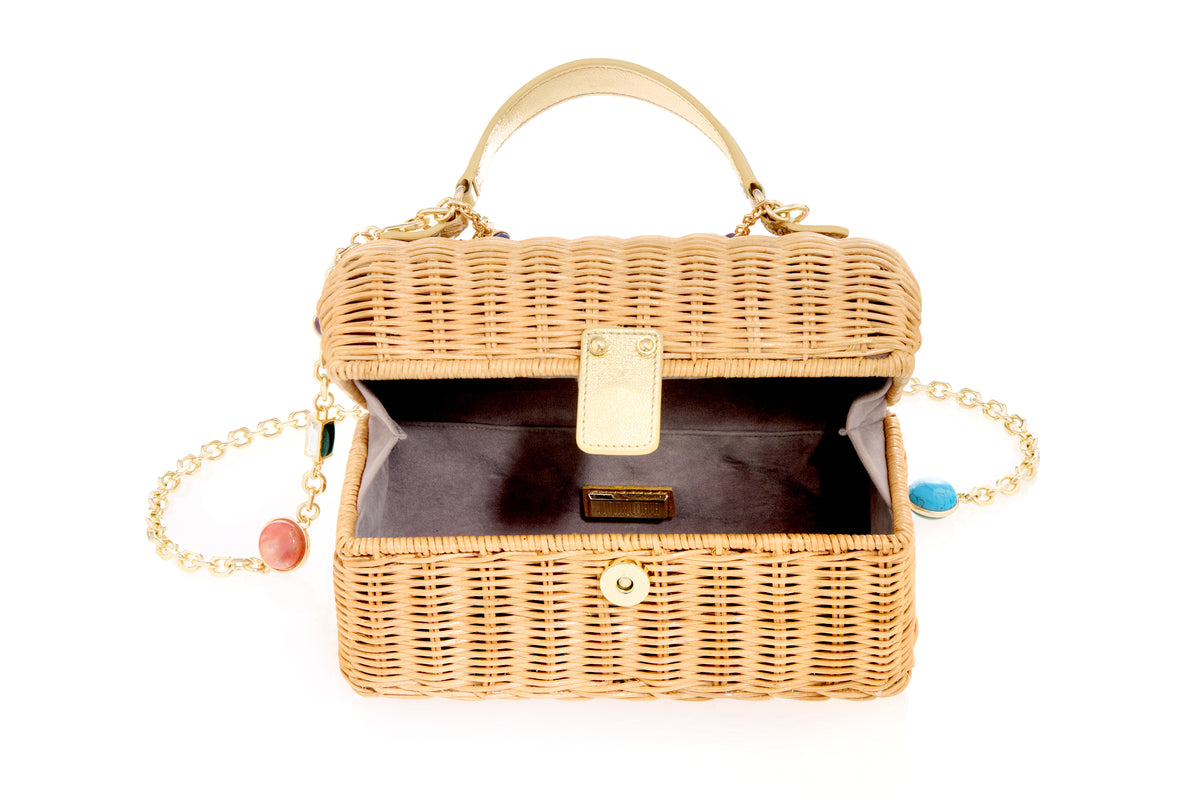 Isla Wicker Basket Natural Stones