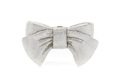 Just For You Bow Silver Designer Handbag