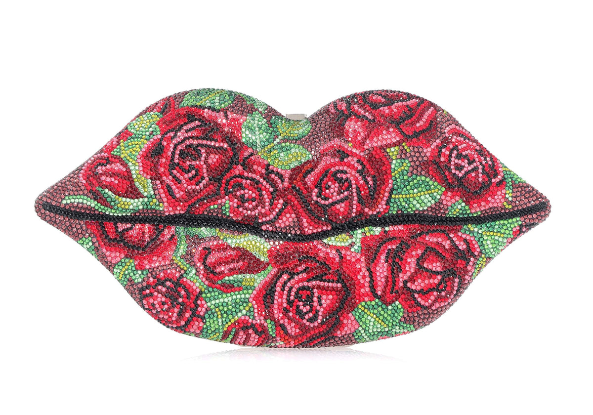 Lips Red Roses Clutch