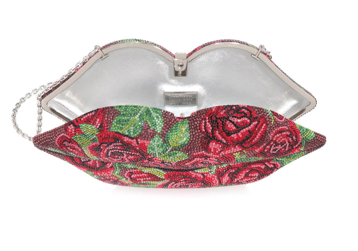 Lips Red Roses Clutch