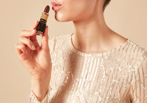 Lipstick Burgundy Glitter Pillbox-2