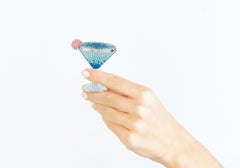 Martini Pillbox Blue Lagoon