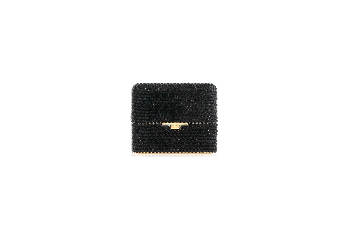 Miniature Box Say Yes Black crystal front view