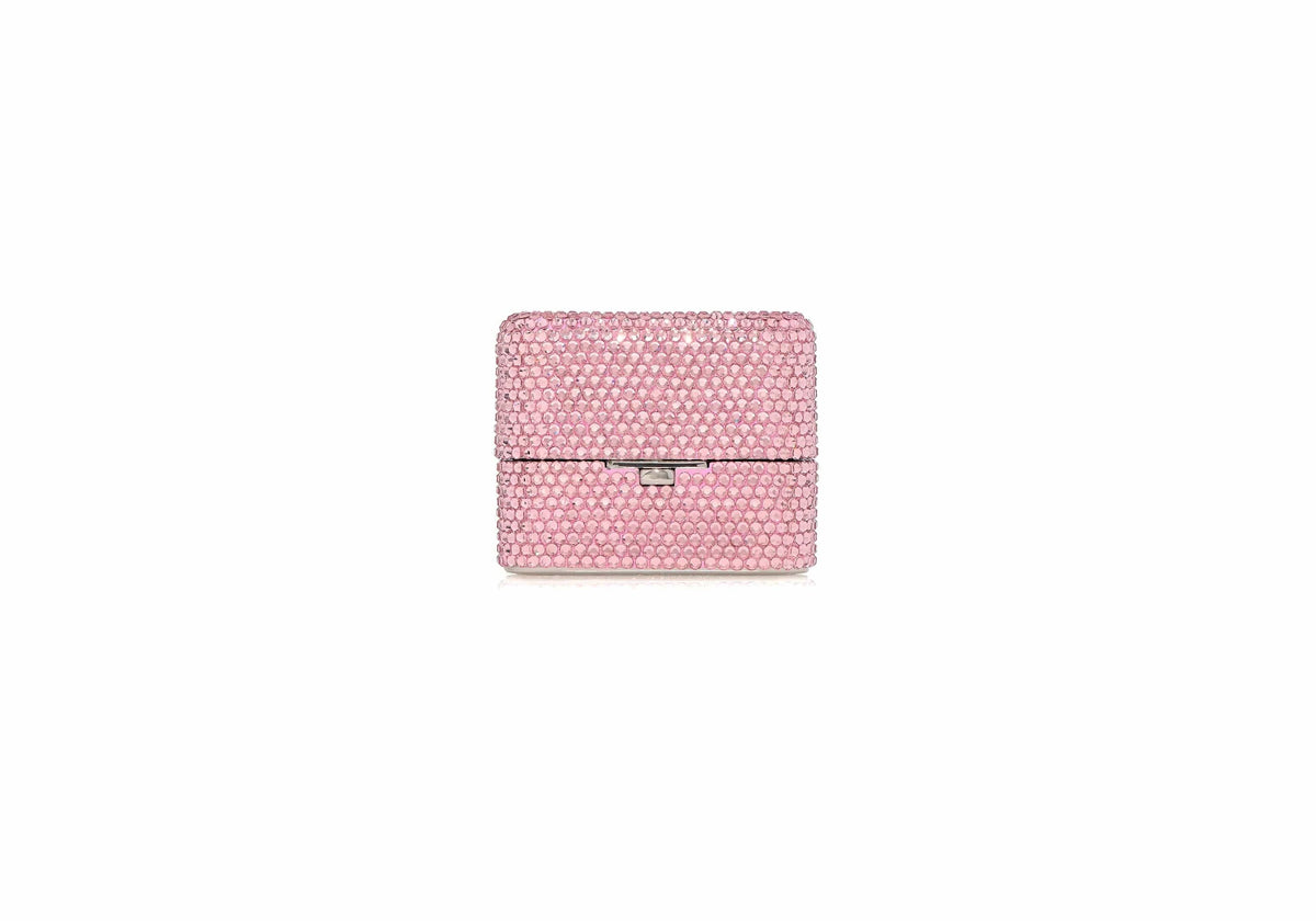 Miniature Box Say Yes Pink crystal front view