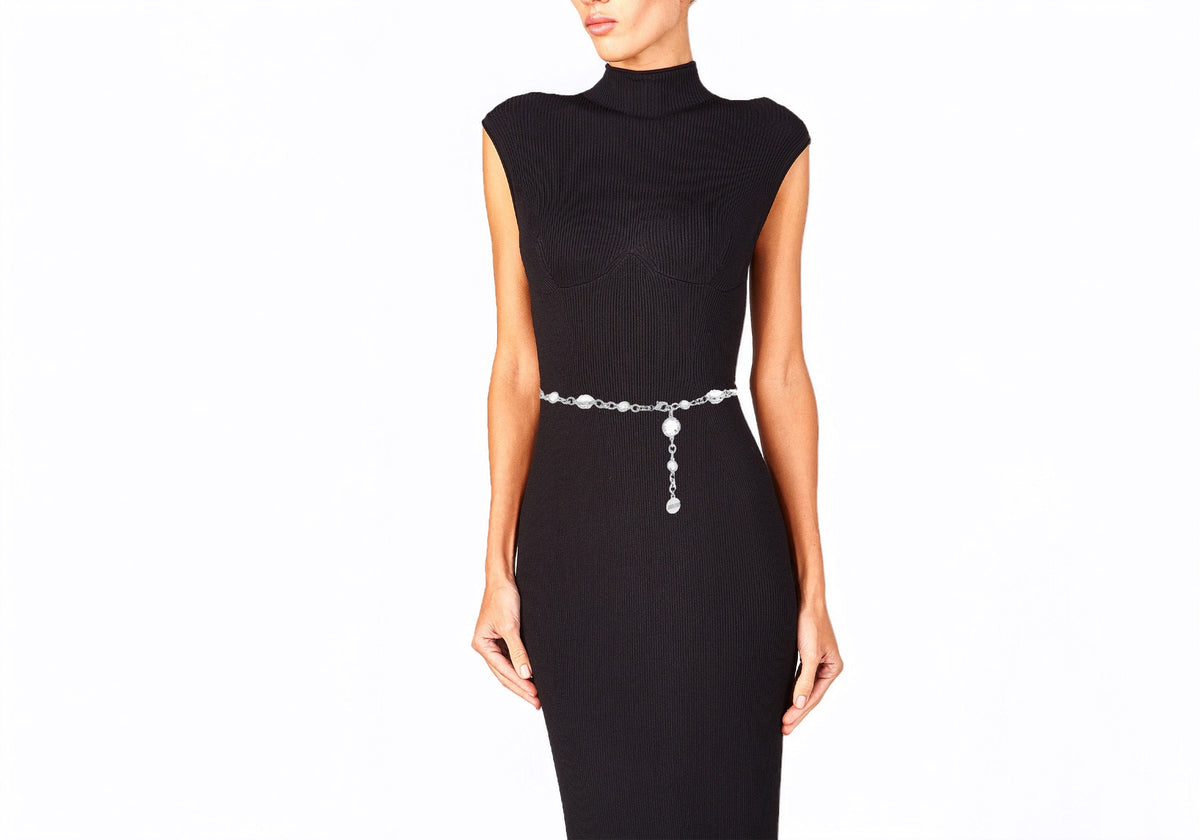 Jeweled Belt Silver