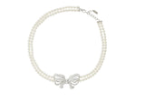 Bow Double Strand Pearl Necklace